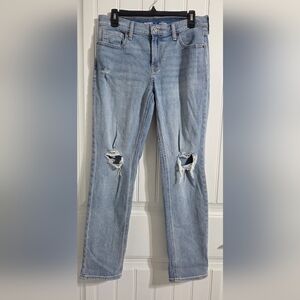 Old Navy Womens Size 4 Mid Rise Boyfriend Jeans Ligjt Blue